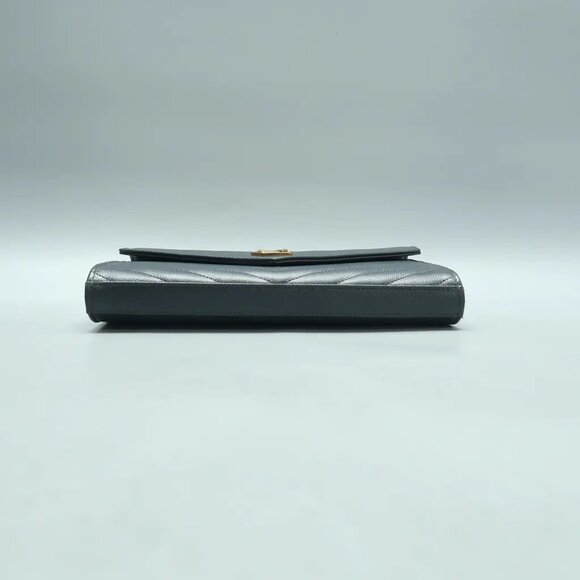 SAINT LAURENT Envelope Grey Leather Shoulder Bag 1108-011625 - Picture 4 of 12